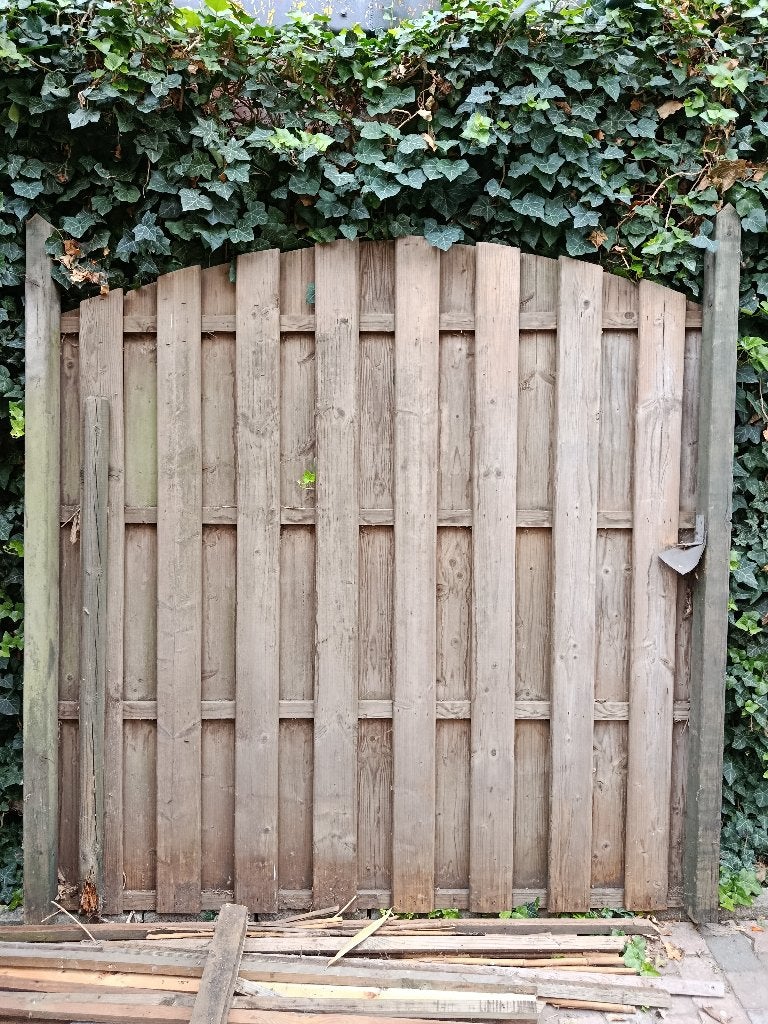 Houten tuinscherm, Tuin en Terras, Ophalen, Gebruikt, 150 tot 200 cm, 150 tot 200 cm