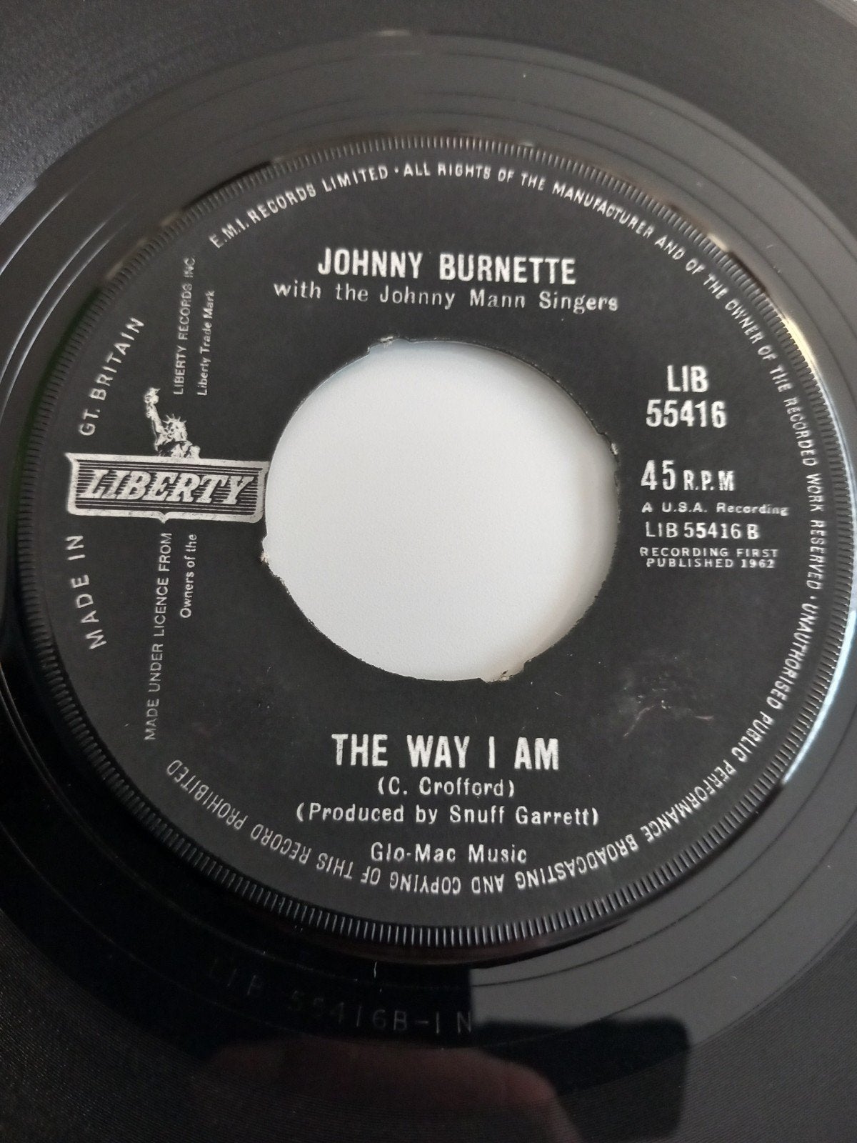 JOHNNY BURNETTE. THE WAY I AM / CLOWN SHOES. 60'S ROCK UK 45, Enlèvement ou Envoi