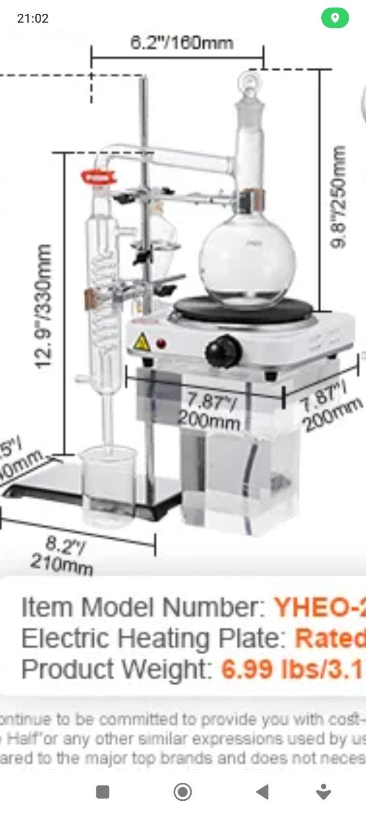 distilatie kit 500 ml voor het distilleren van bloemen en kr, Enlèvement, Neuf