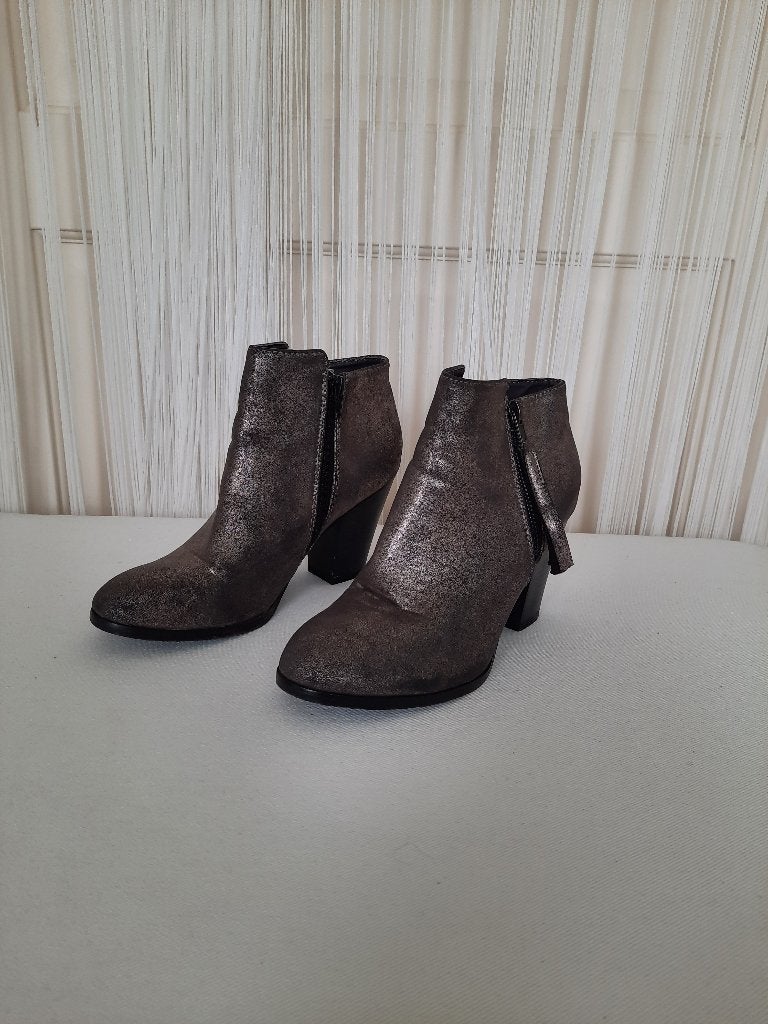 enkellaarsjes / gliterkleur / 38, Overige kleuren, Lage of Enkellaarzen, Ophalen of Verzenden, Zo goed als nieuw