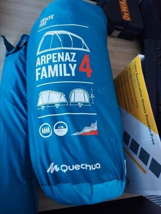 Tent 2 tot max. 4 personen met voortent, Caravanes & Camping, Matelas pneumatiques, Enlèvement ou Envoi, Comme neuf, 2 personnes