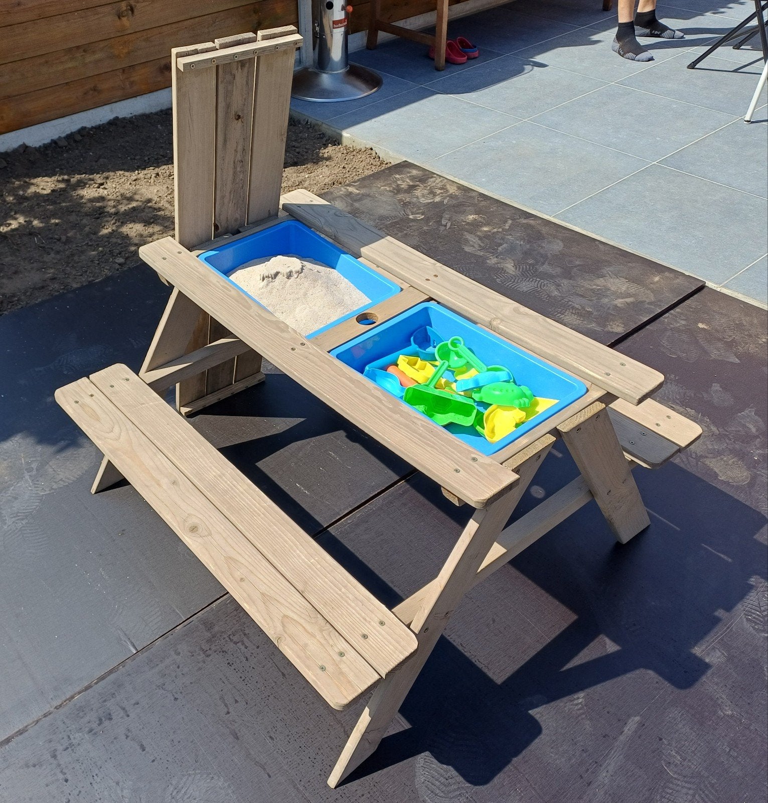 Table de pique-nique pour enfants avec bac à sable et à eau, Enlèvement