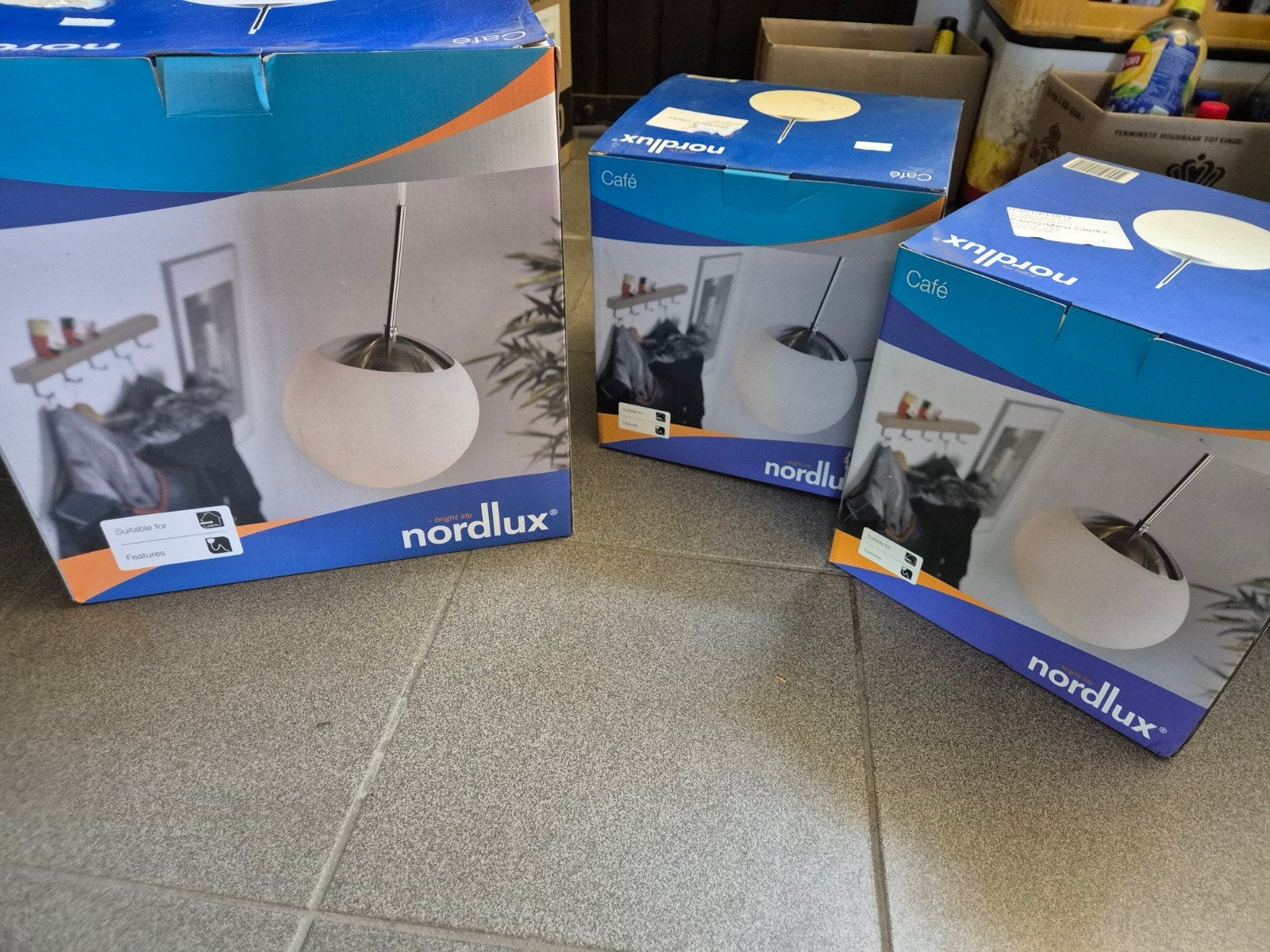 3 Nieuwe ronde hanglampen in doos - Nordlux Café, Ophalen