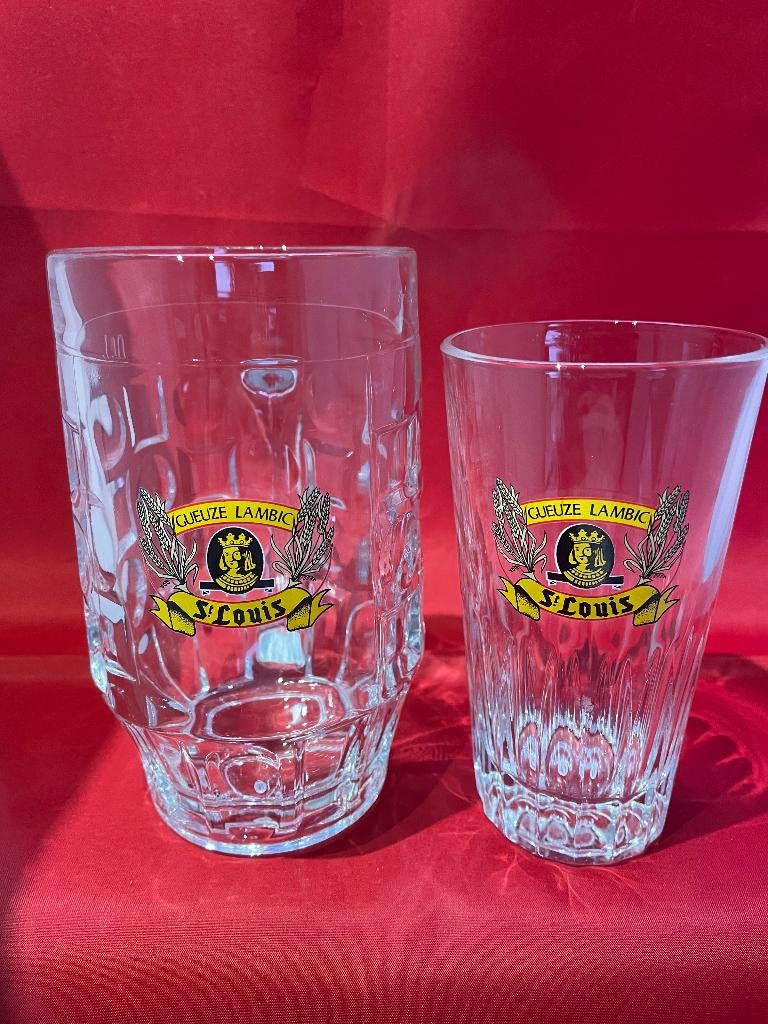 Verres à bière Gueuze Lambic St Louis Van Honsebroucke, Enlèvement ou Envoi, Utilisé, Verre à bière
