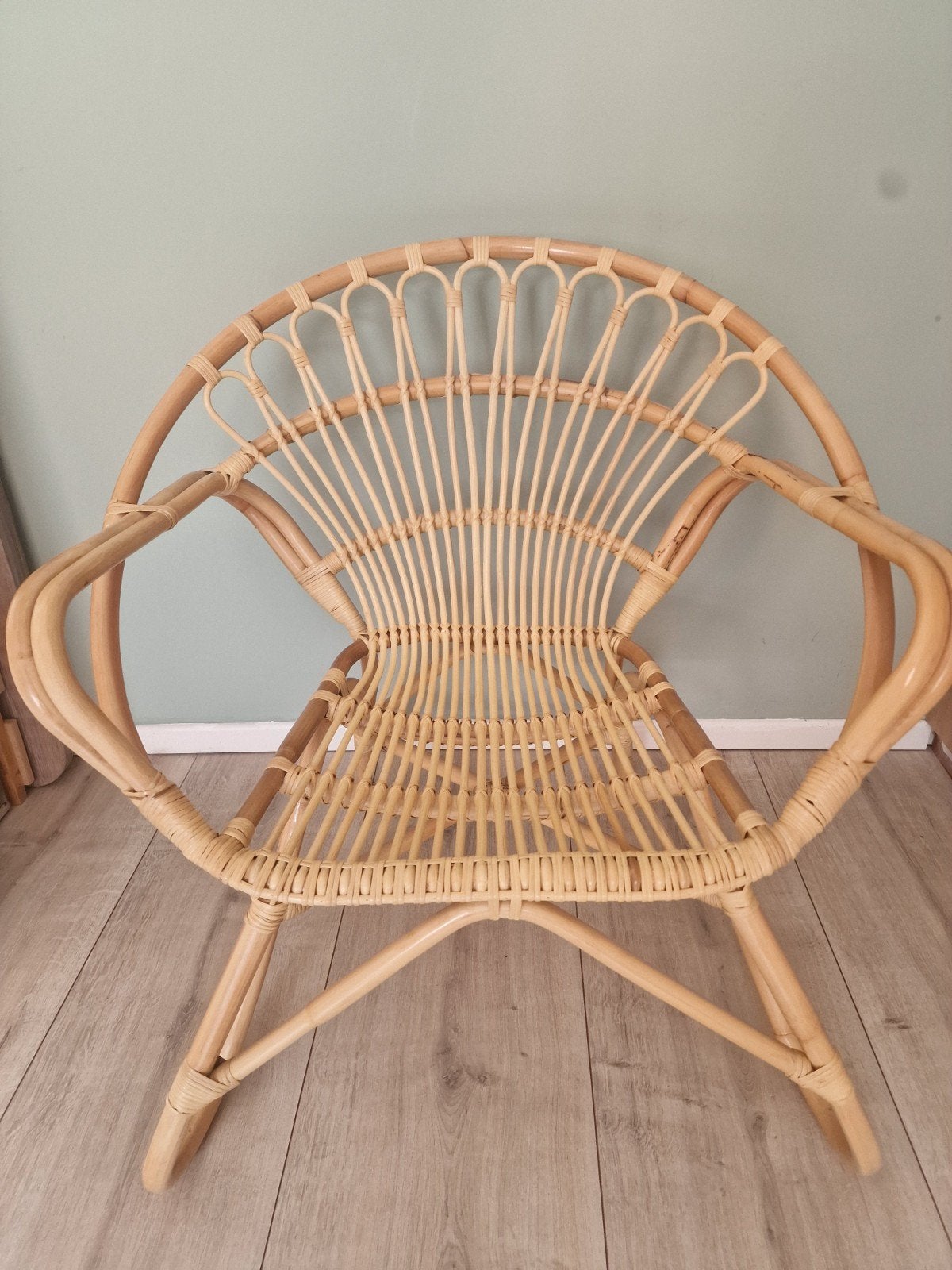 Rotan zetel, Huis en Inrichting, Zetels | Zetels, Ophalen, Eenpersoons, Zo goed als nieuw, Minder dan 150 cm