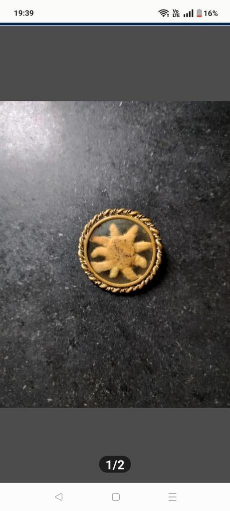 Broche vintage, pierre précieuse, Enlèvement