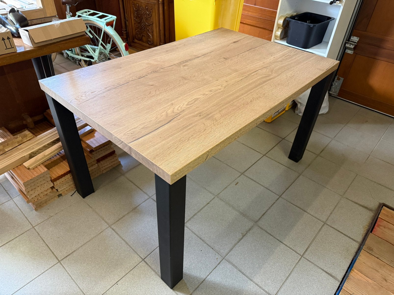 Tafel lamulux sandwich-1 138x90 kleur natuur, Ophalen, Overige materialen, 100 tot 150 cm, 50 tot 100 cm