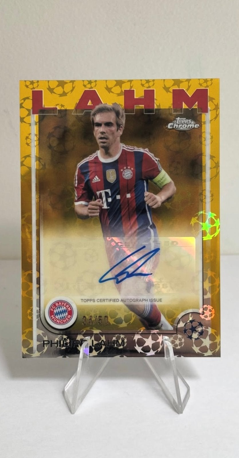 Topps Chrome auto /50 Philipp Lahm, Ophalen of Verzenden, Zo goed als nieuw