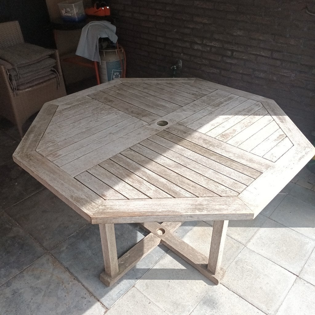 Tuintafel, Tuin en Terras, Tuintafels, Ophalen, Gebruikt, Teakhout