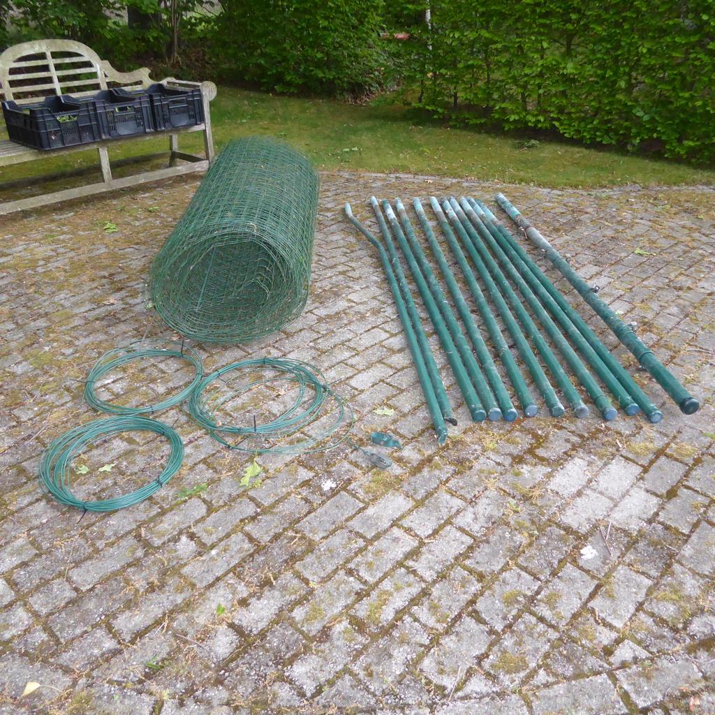 Draadafsluiting Bekaert, 18 lm, h 203 cm, incl 10 palen, Ophalen, Gebruikt
