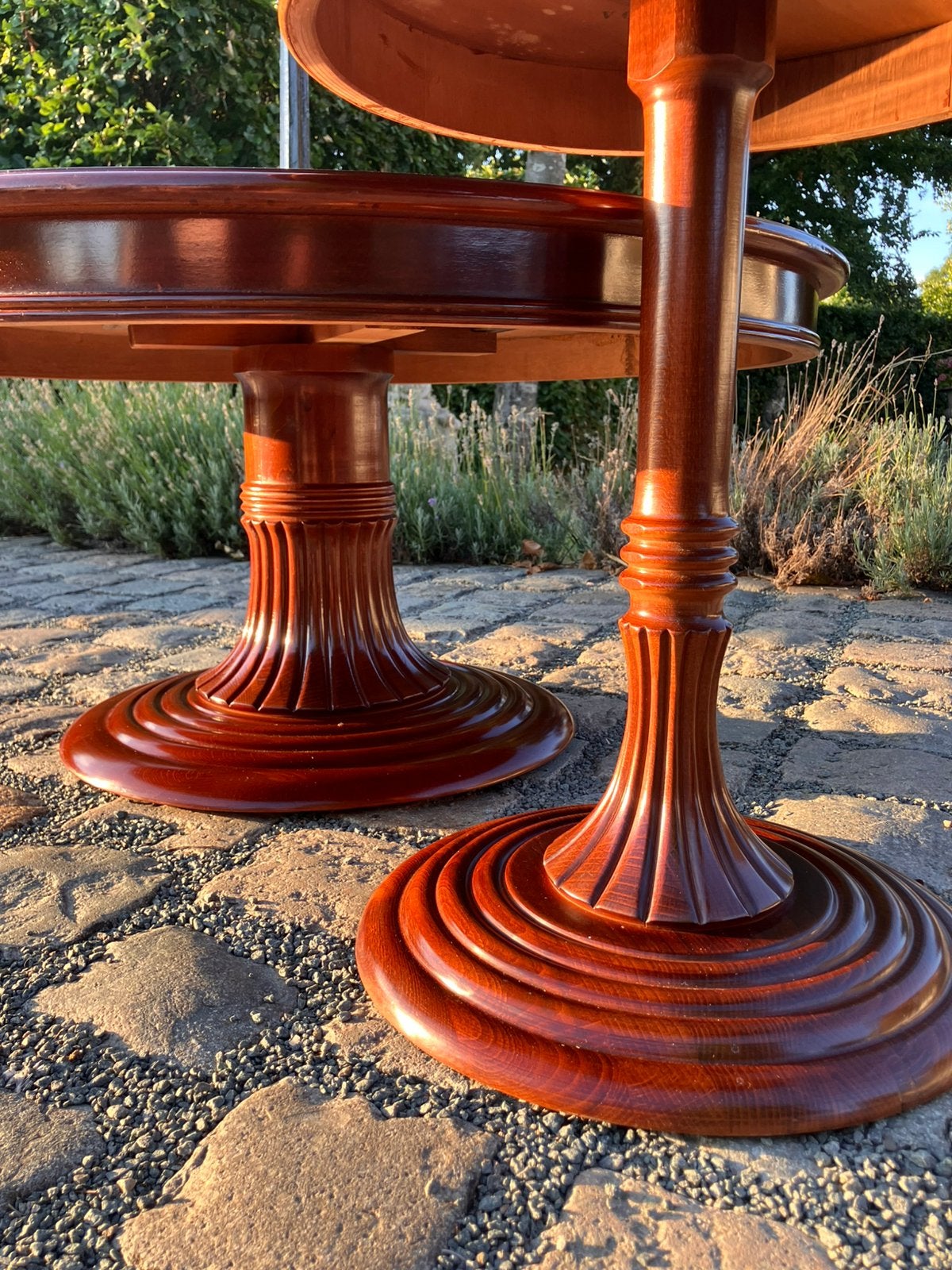 Unieke set Empire stijl mahonie salontafel + Wijntafel, Ophalen, Zo goed als nieuw