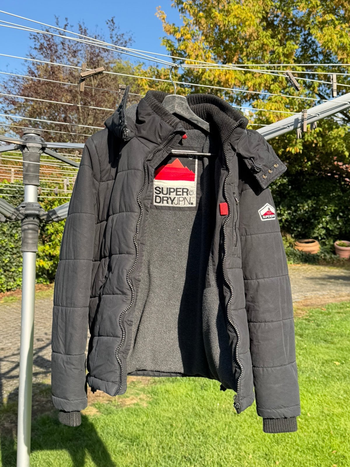 Superdry Mountain Goods JPN winterjas zwart, maat M, Ophalen of Verzenden, Gedragen, Maat 48/50 (M), Zwart