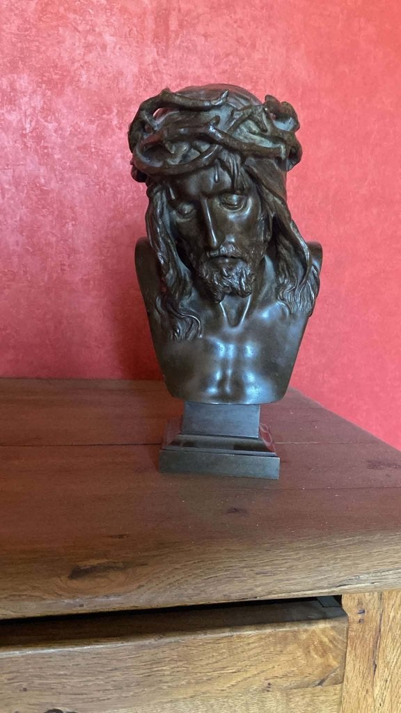 bronsen christus hoofd, Antiek en Kunst, Ophalen of Verzenden