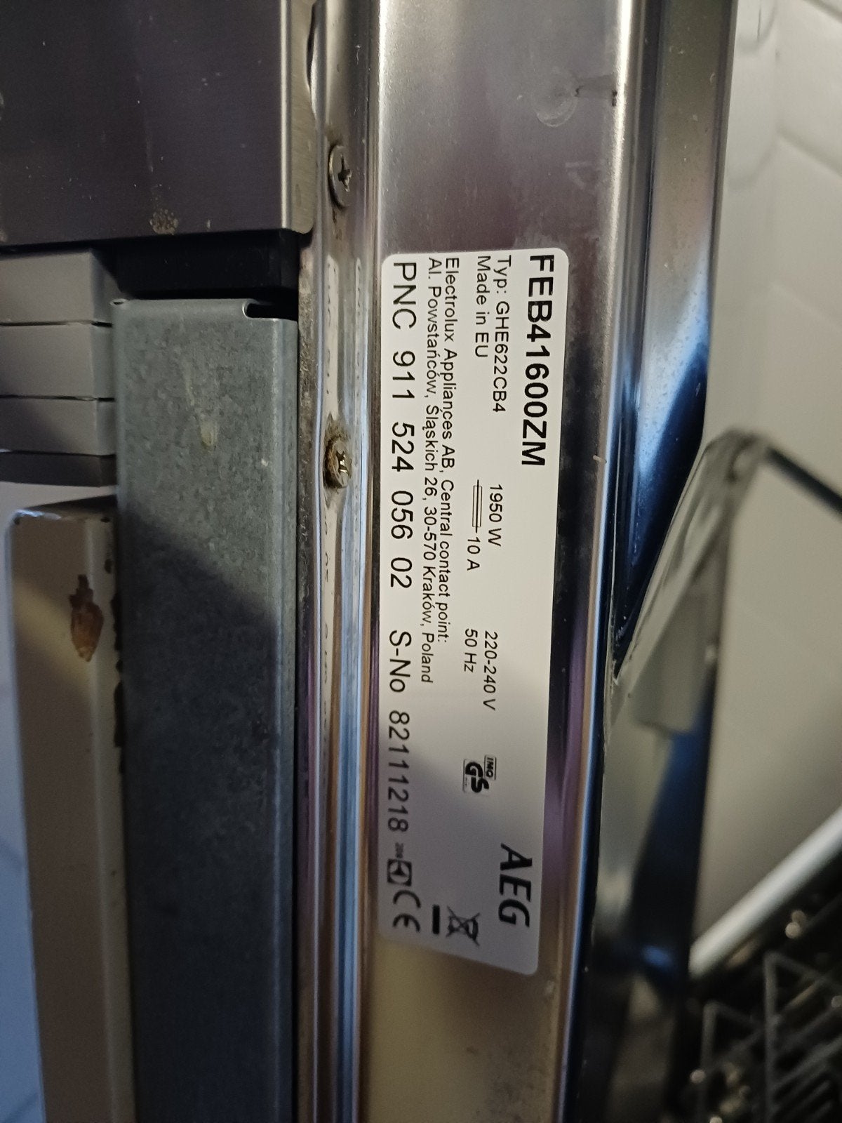 Afwasmachine AEG, Enlèvement, Utilisé, Nettoyage