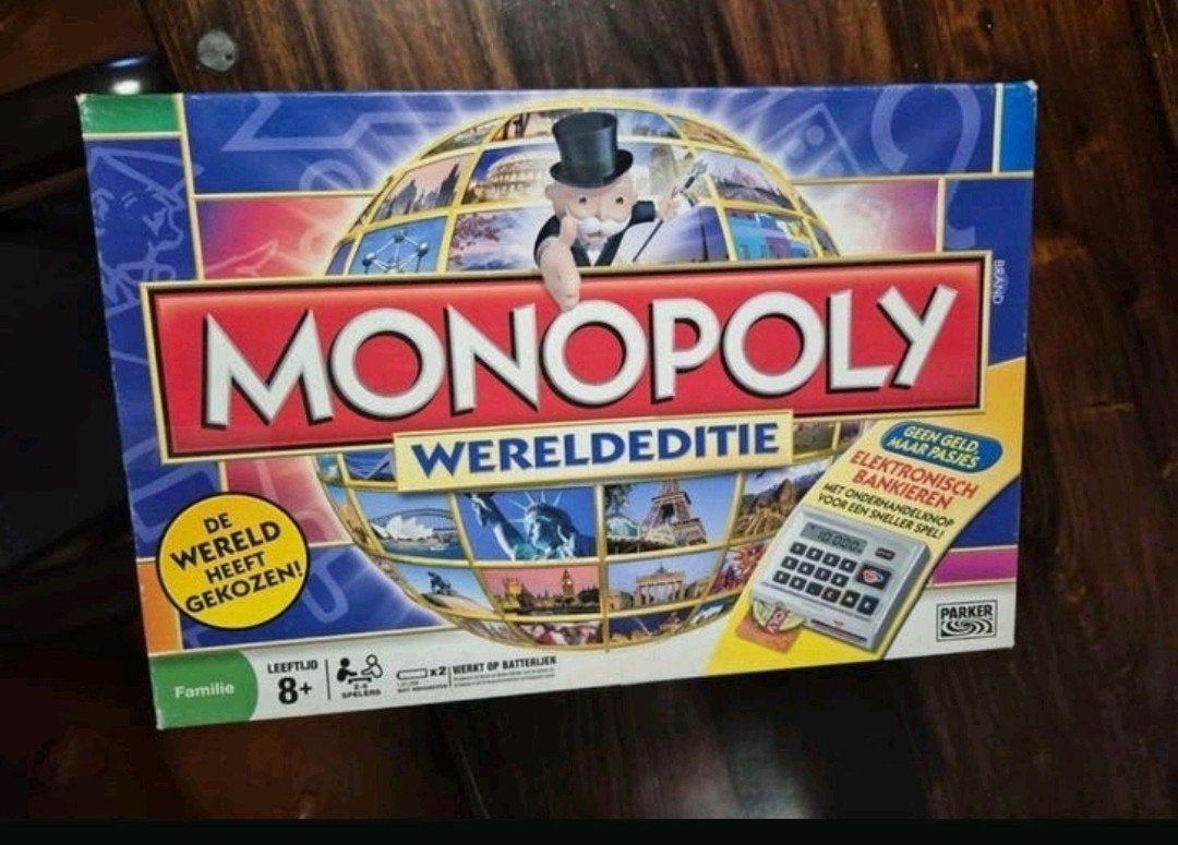 monopoly wereldeditie met bankaart, Ophalen of Verzenden