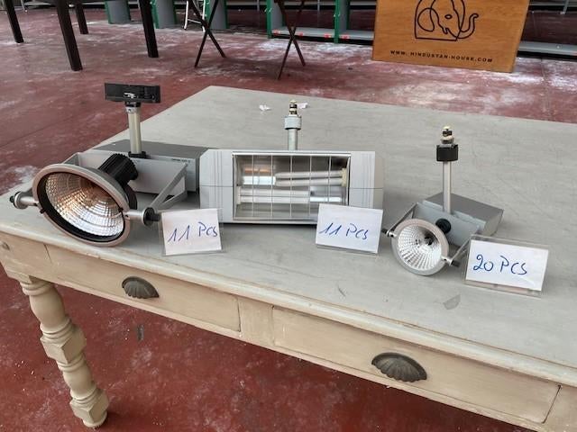 spoorlamp voor winkel, Ophalen, Halogeen, Gebruikt, Metaal of Aluminium
