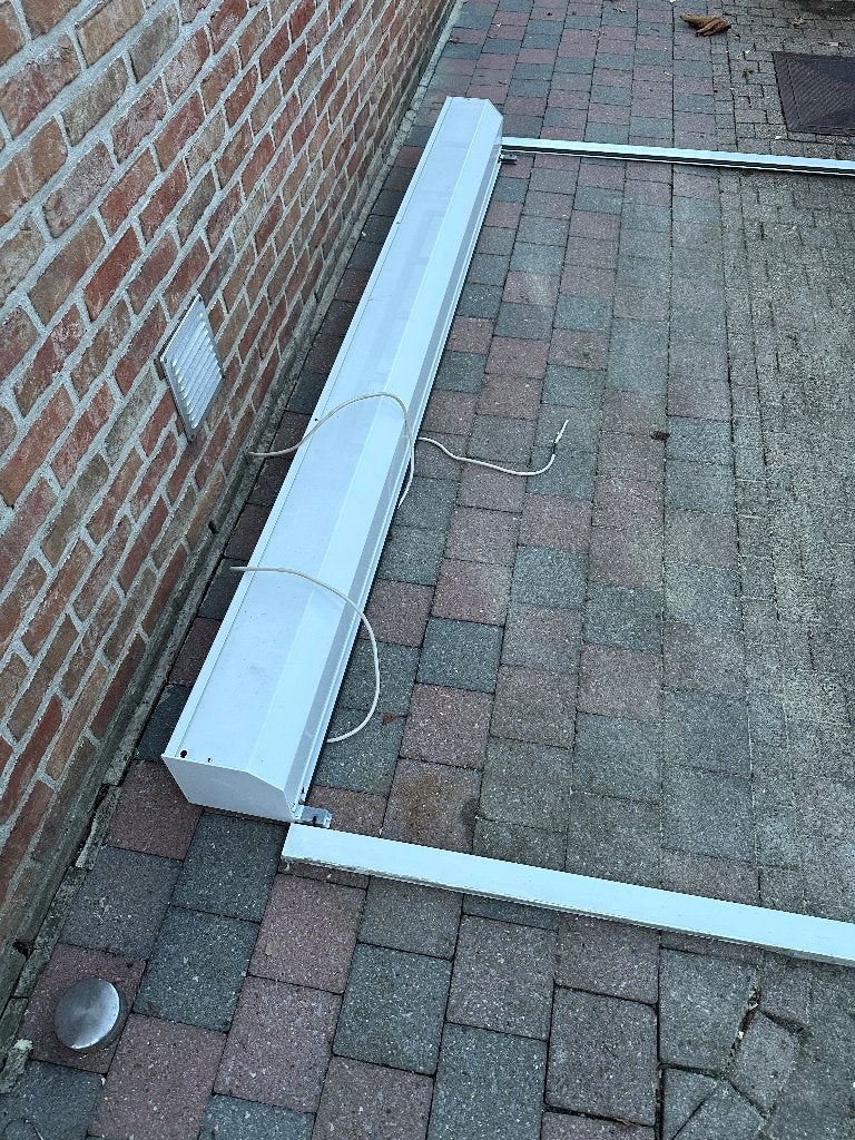 grote rolluik elektrische, Doe-het-zelf en Bouw, Ophalen, 200 cm of meer, Wit, 200 cm of meer