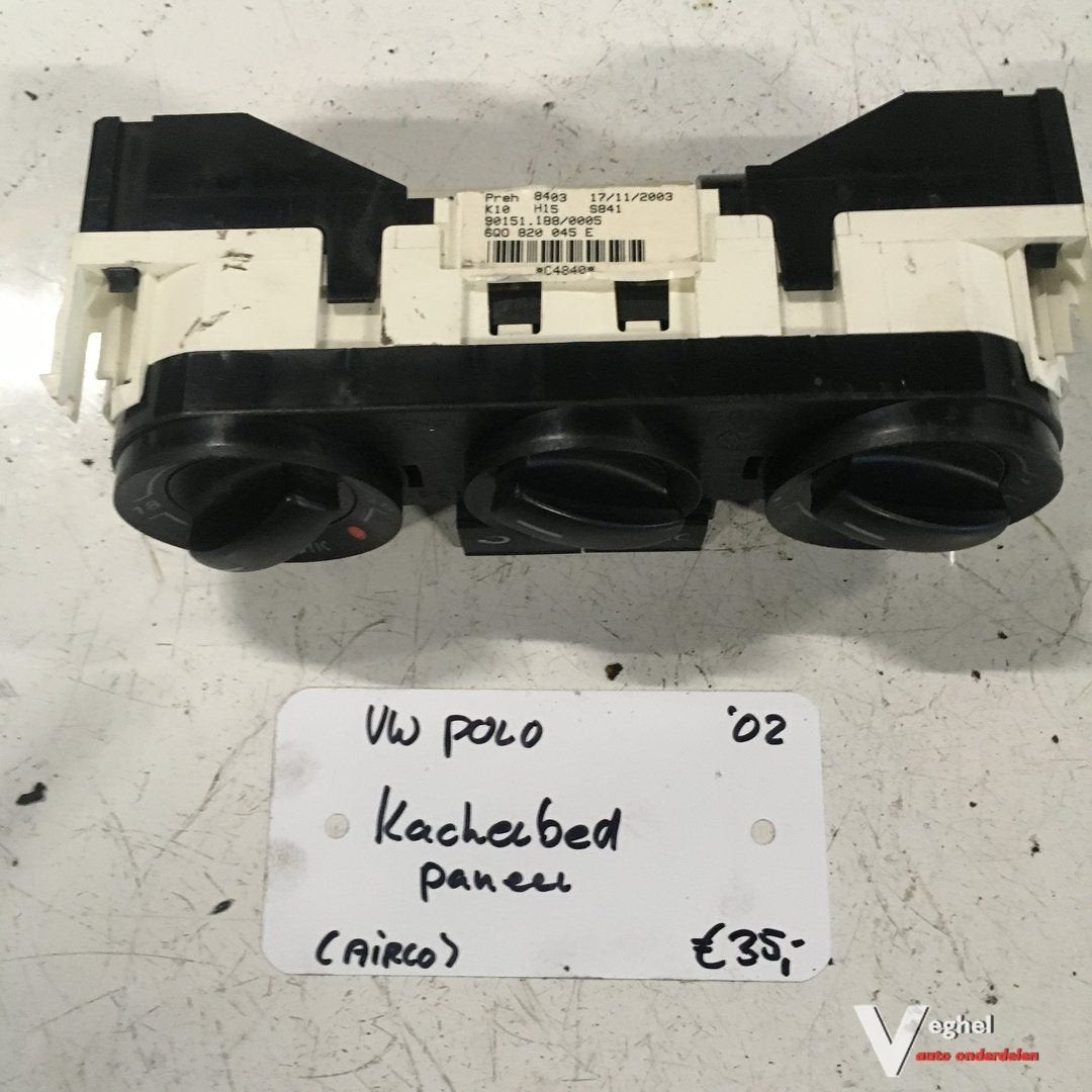 VwPolo 1.2 3cilinder 2002  Kachelbedieningspaneel (airco), -, Utilisé, -, -