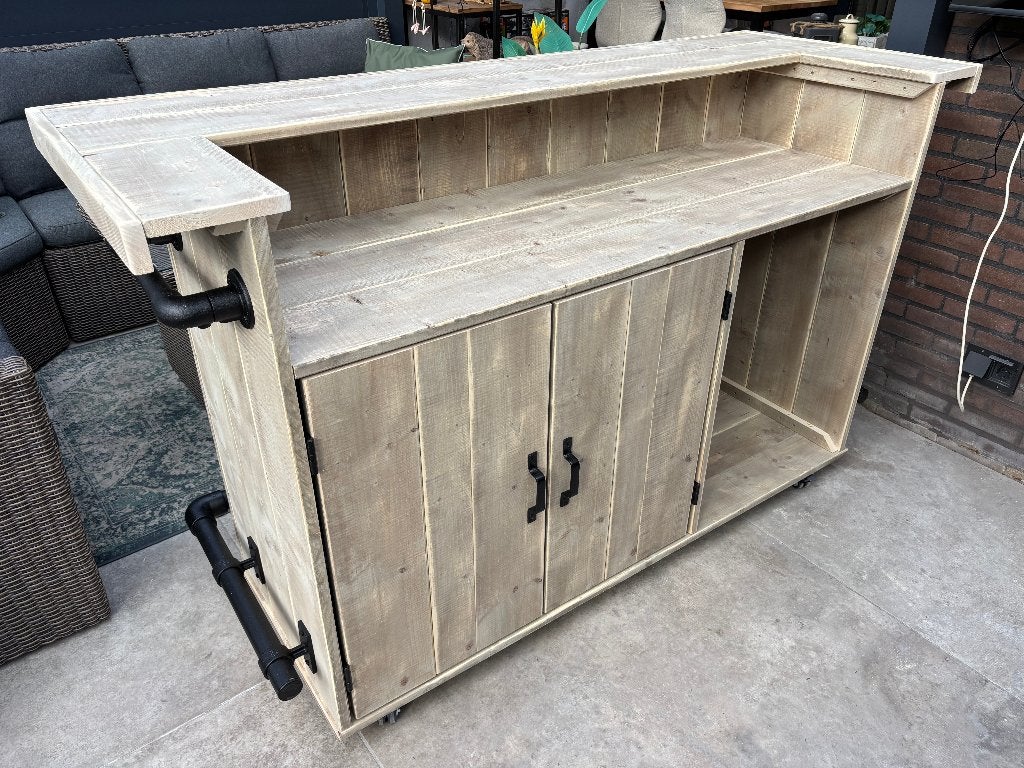 Unieke bar, toog van douglas of steigerhout elke maat/vorm, Ophalen, Nieuw in verpakking, Meubilair