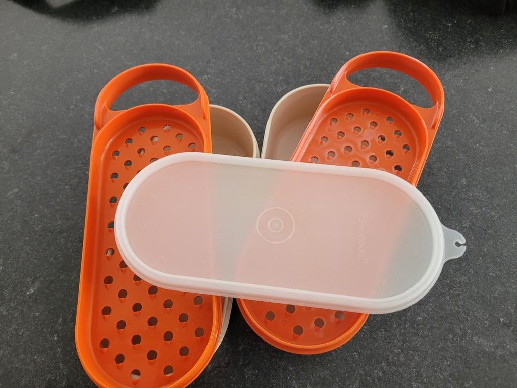 Râpes Tupperware 2, Enlèvement ou Envoi, Utilisé, Crème, Récipient ou Bol