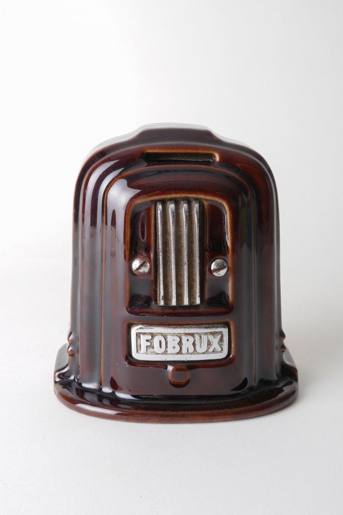 GEZOCHT - spaarpot -FOBRUX of FONDERIES BRUXELLOISES - zwart, Ophalen of Verzenden, Zo goed als nieuw