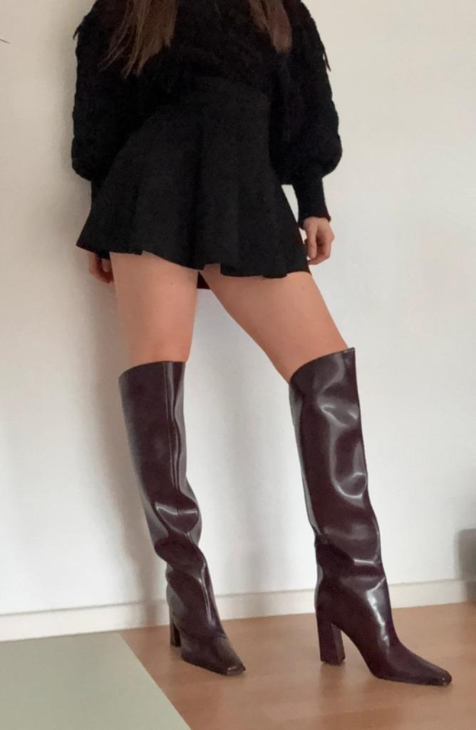Cuissardes neuves en cuir bordeaux livraison gratuite 41, Bottes hautes, Envoi, Neuf, Rouge