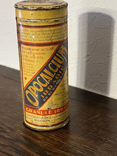 Ancienne boîte Opocalcium vitaminé, Enlèvement