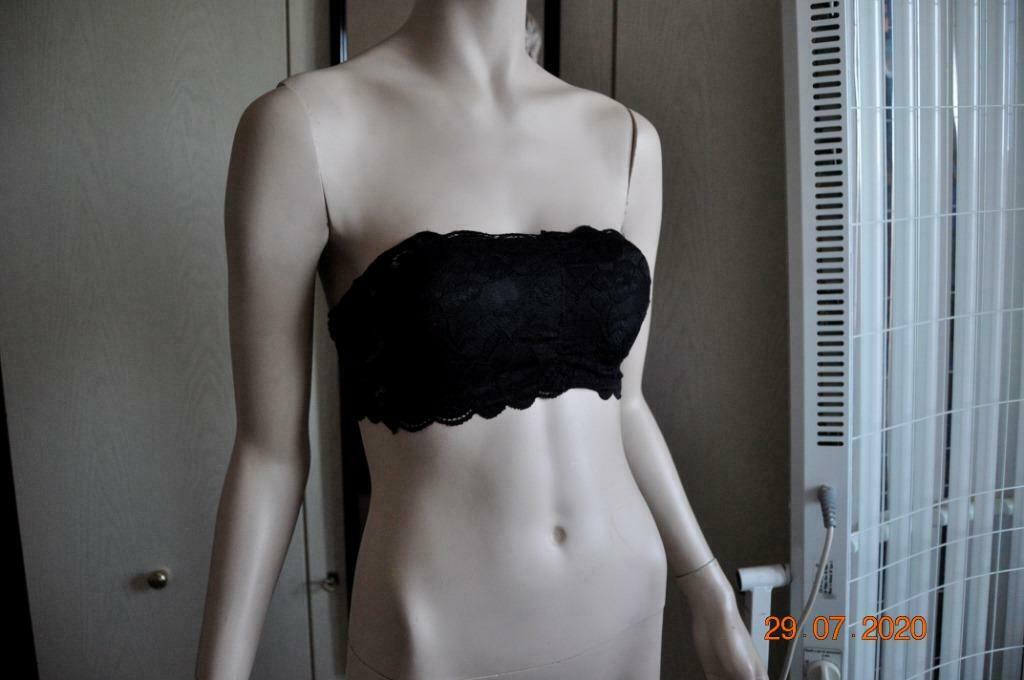 Soutien gorge bandeau noir ;, Enlèvement ou Envoi, Noir, Soutien-gorge