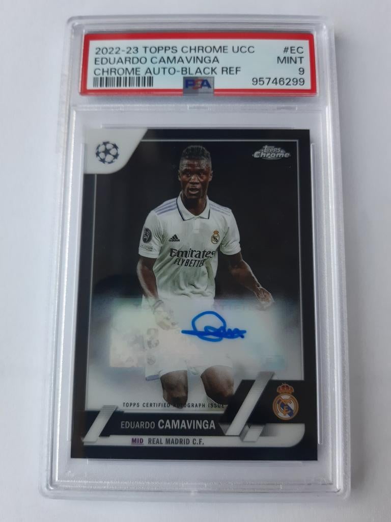 Topps Chrome  Camavinga 09/10 PSA 9, Ophalen of Verzenden, Zo goed als nieuw
