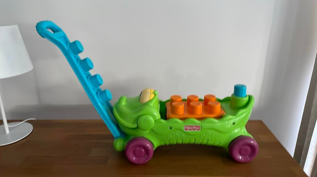 Fisher Price krokodil met blokken, Enlèvement, Utilisé
