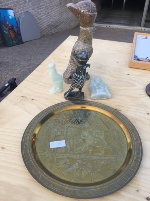 schotel met egyptische afbeeldingen op, Antiek en Kunst, Ophalen