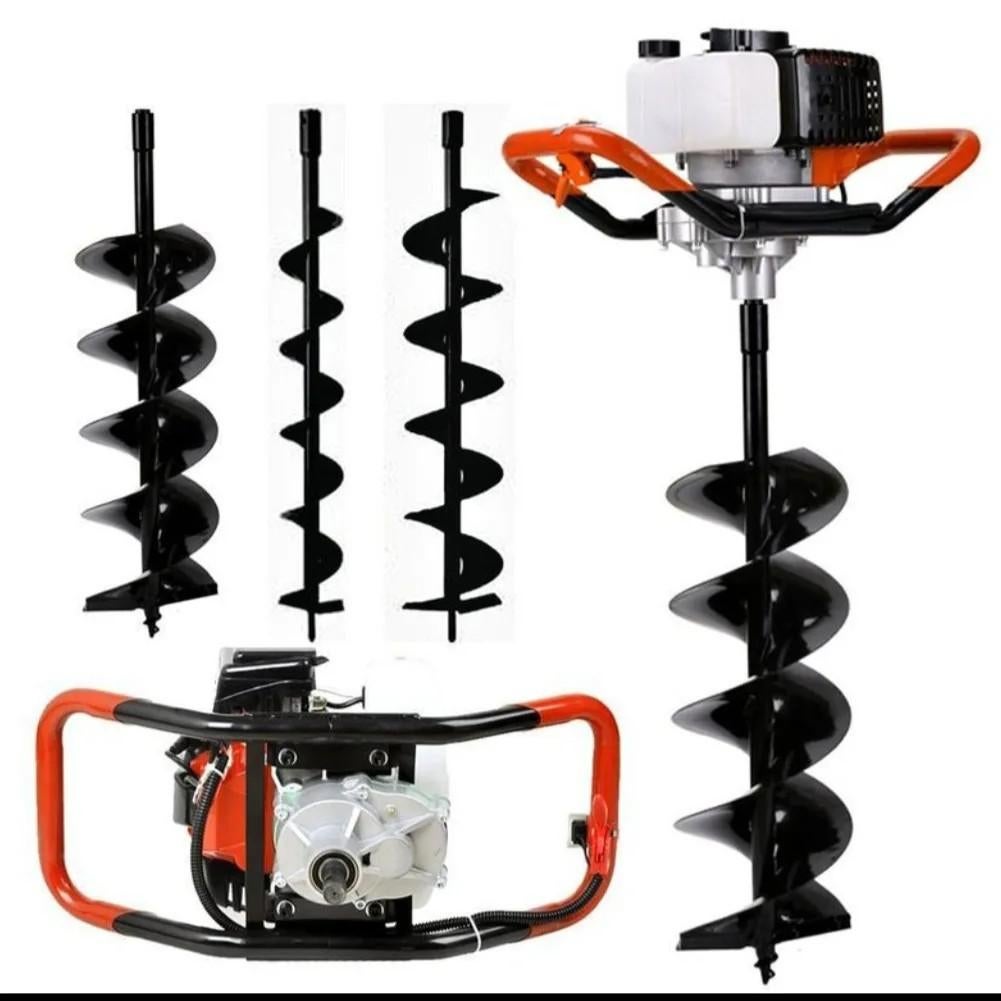 Nieuwe grondboor met 3 boren en hefwiel, Ophalen of Verzenden, Zo goed als nieuw