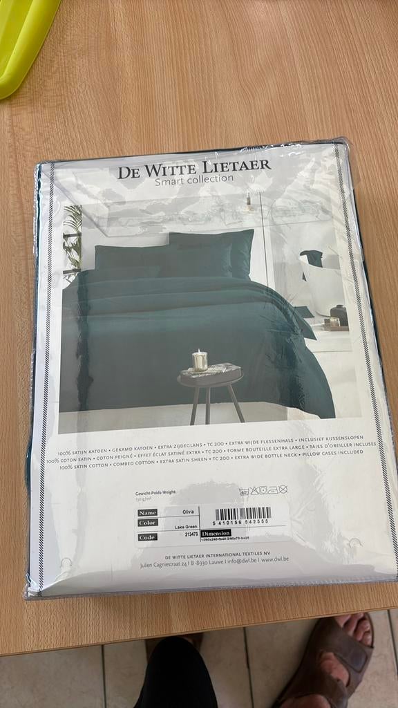 De witte lietaer satijnkatoen dekbedovertrek., Ophalen, Nieuw, Dekbedovertrek