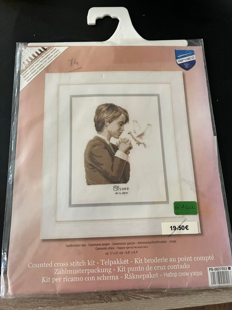 Verschillende borduurpakketten prijs op foto, Ophalen, Zo goed als nieuw