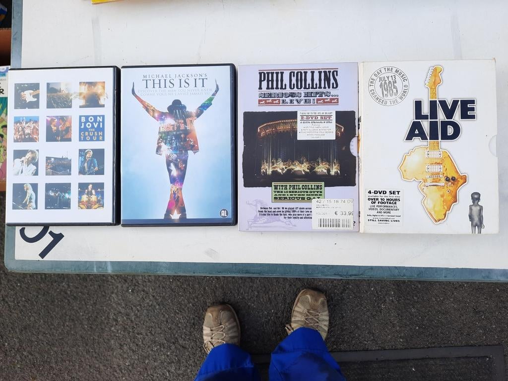 Michael Jackson , Phil Collins , Live aid , enz ..DVD'S, Cd's en Dvd's, Cassettebandjes, Ophalen of Verzenden