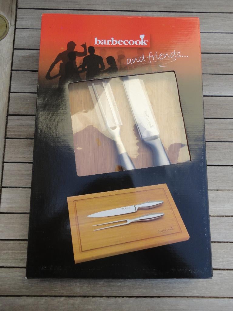 Barbecook Set Vork + Mes + Bamboe Plank, Ophalen of Verzenden, Nieuw, Barbecook