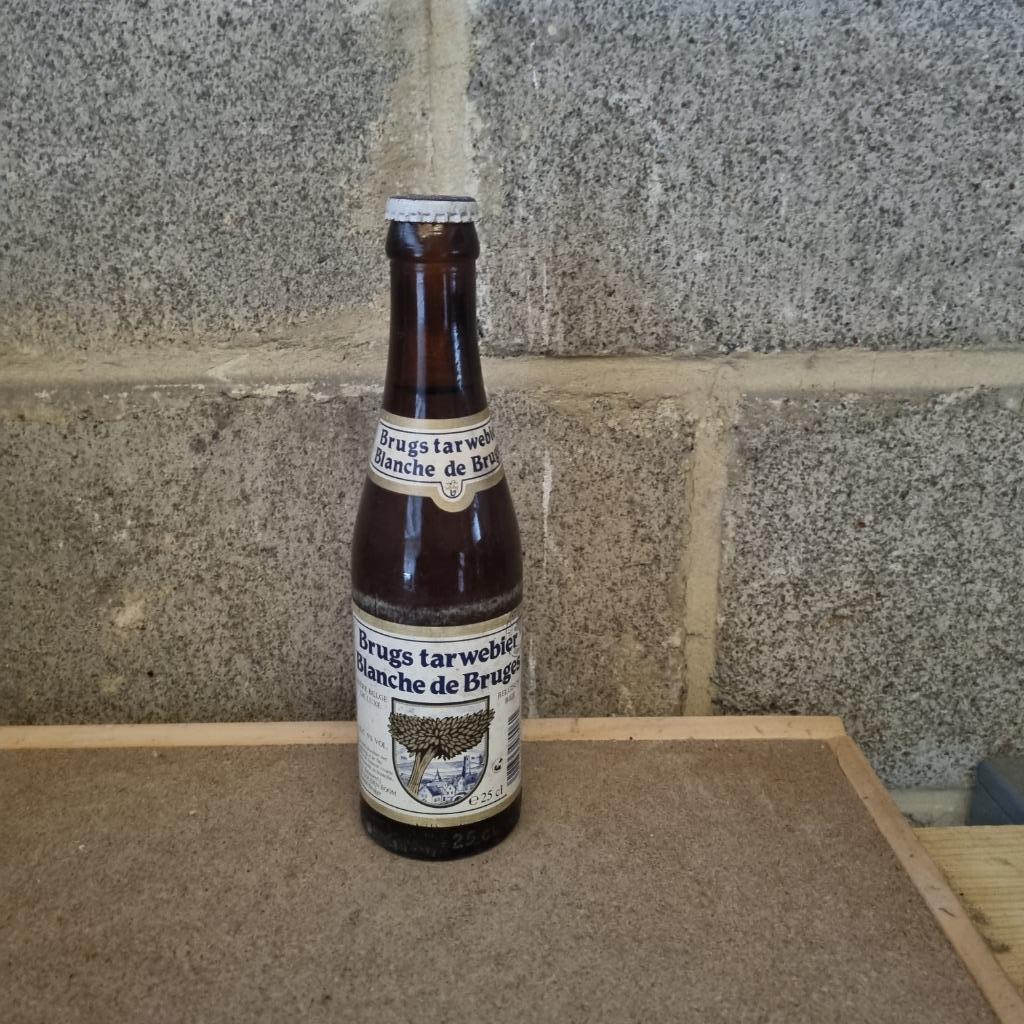 Bouteille de bière Brugs tarwebier - Blanche de Bruges, Verzamelen, Ophalen of Verzenden, Gebruikt, Flesje(s), Overige merken