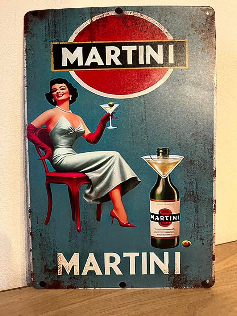 Plaque metallique martini, Collections, Enlèvement ou Envoi, Comme neuf