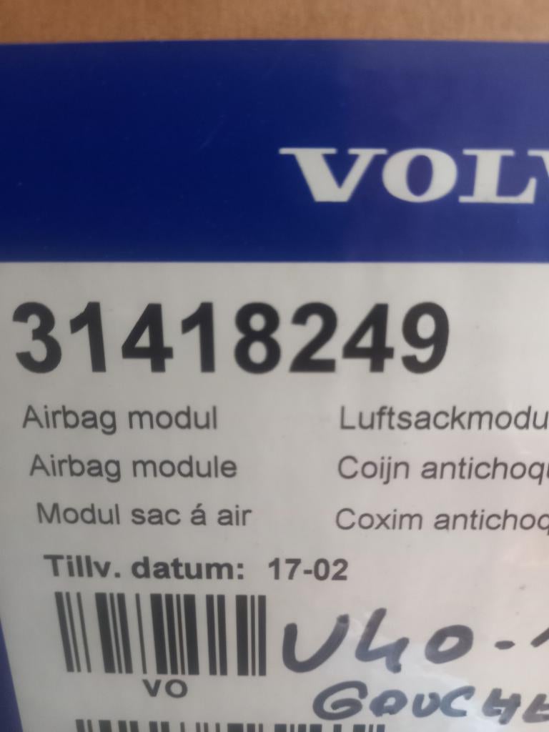 Airbag  siège  Volvo V40 13-ref 31418249, Autos : Pièces & Accessoires, Enlèvement ou Envoi, Neuf, Volvo