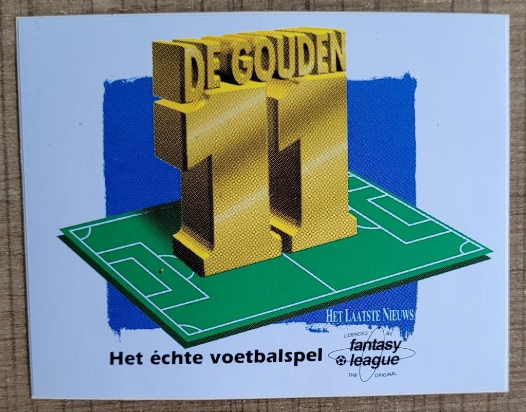 Voetbalsticker: De gouden 11, Enlèvement ou Envoi, Comme neuf, Affiche, Image ou Autocollant