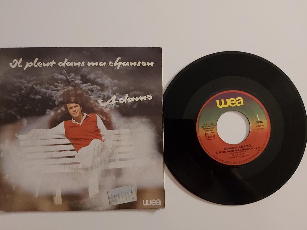 Adamo  - il pleut dans mes chansons, Enlèvement ou Envoi, Single, 7 pouces, Neuf, dans son emballage