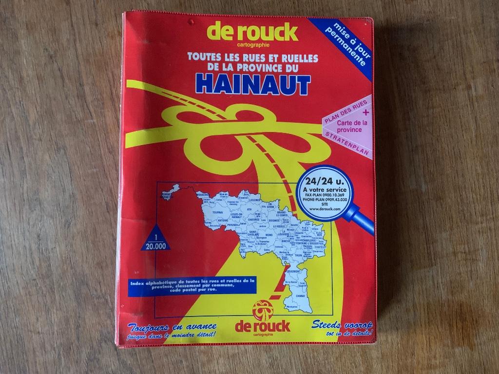 De Rouck Atlas routier du Hainaut 2001-2002 classeur fiches, De Rouck, Belgique, Autres atlas, 2000 à nos jours