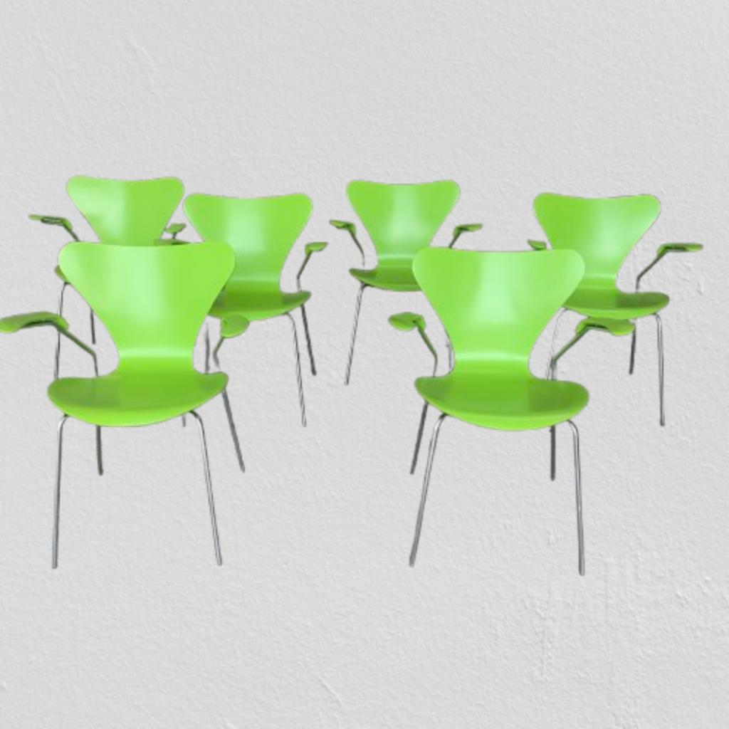 Serie 7 3207 fauteuils van Arne Jacobsen voor Fritz Hansen, Ophalen of Verzenden