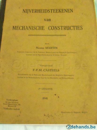 Nijverheidsteekenen van Mechanische Constructies, Antiek en Kunst, Antiek | Boeken en Manuscripten