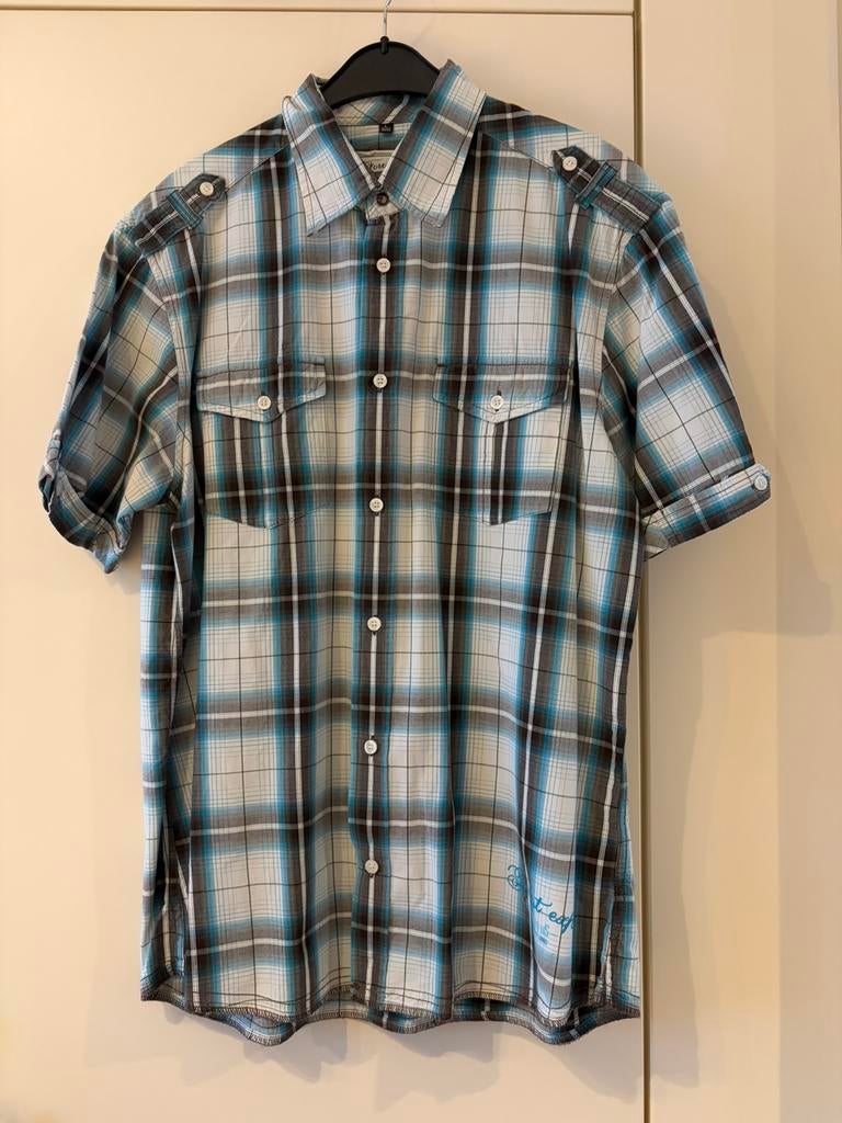 Hemd korte mouwen, Angelo Litrico, maat L 41/42, Kleding | Heren, Overhemden, Ophalen, Zo goed als nieuw, Angelo Litrico