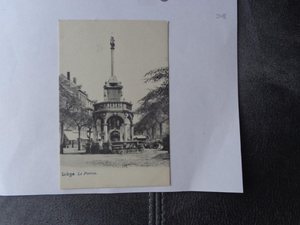 1 zeer oude postkaart uit Liège (Le Perron), Verzamelen, Ophalen, Luik