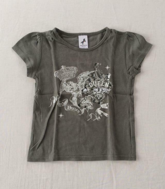 kaki groen meisjes t-shirt C&A Palomino Queen 116 t-shirtje, Gebruikt, C&A, Meisje, Ophalen of Verzenden
