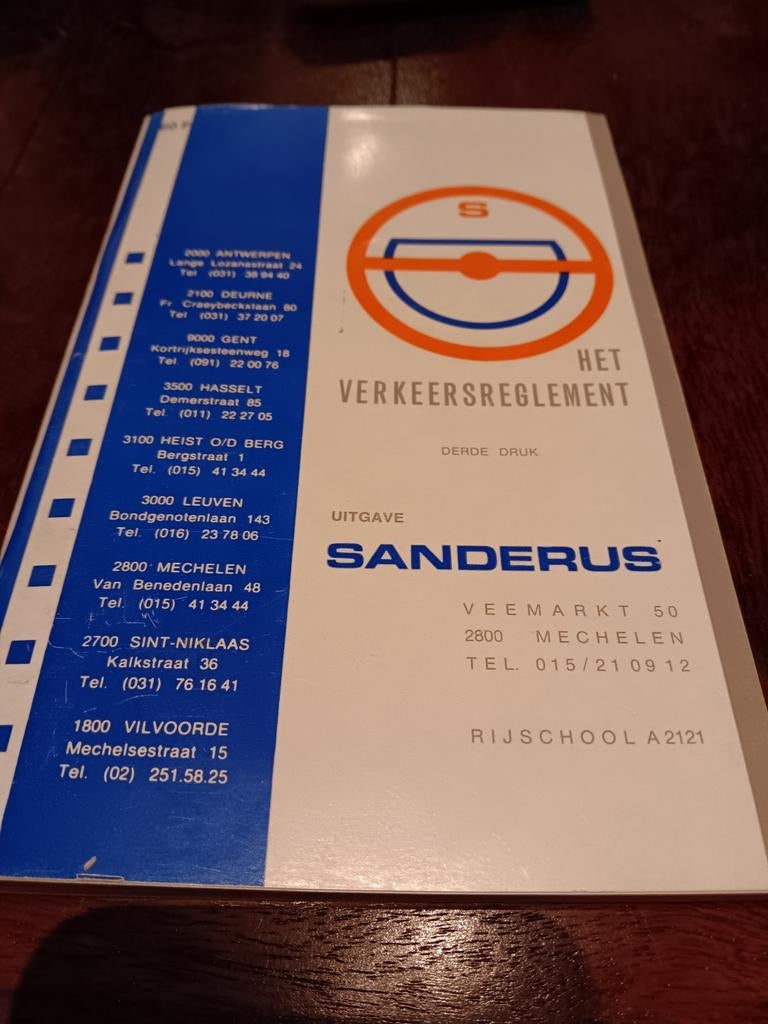 1968 het verkeersreglement uitgave sanderus, Ophalen of Verzenden