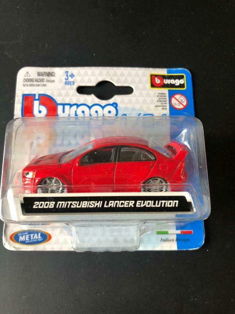 Burago 2008 Mitsubishi Lancer Evolution, Ophalen of Verzenden, Nieuw, Auto