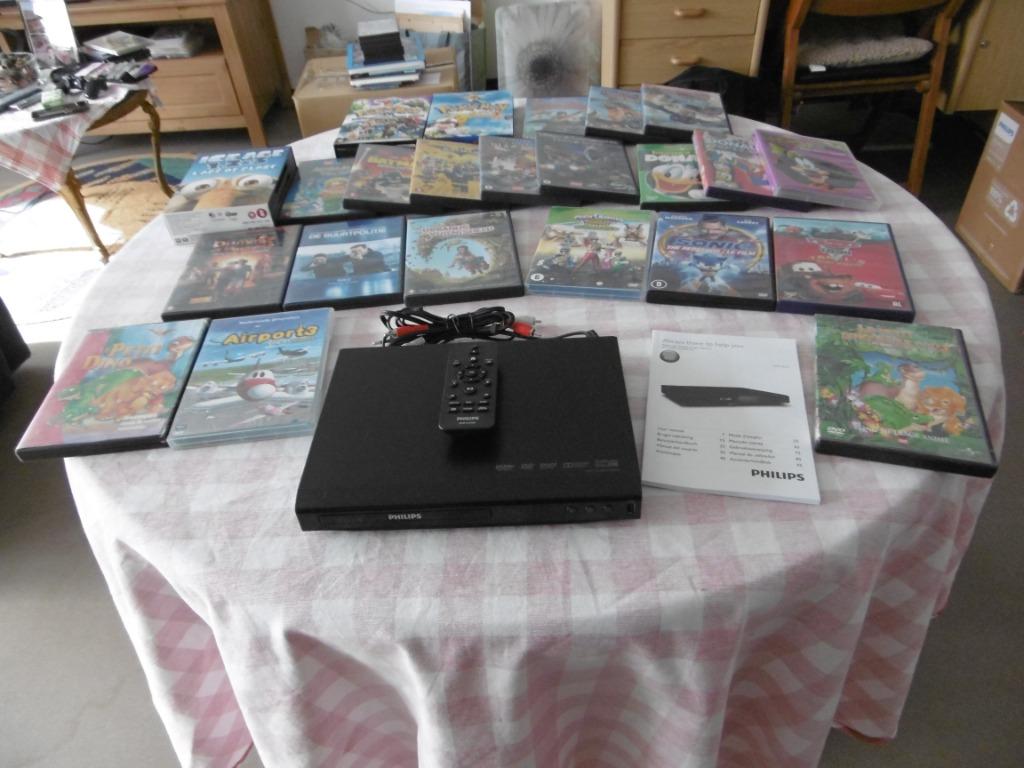 Philips DVD speler + kinderen DVDs filmjes, Audio, Tv en Foto, DVD spelers, Ophalen, Zo goed als nieuw, Dvd-speler, Philips